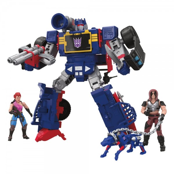 Transformers x G.I. Joe Actionfiguren Decepticon Soundwave Dreadnok Thunder Machine with Zarana &amp; Za