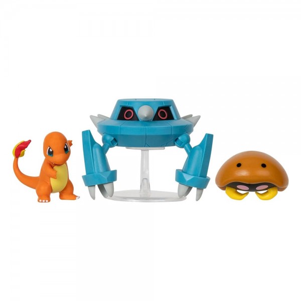 Pokémon Battle Figure Set Figuren 3er-Pack Kabuto, Glumanda, Metang