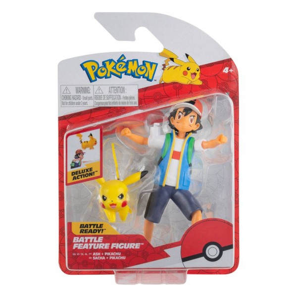 Pokémon Battle Feature Figuren Ash &amp; Pikachu 11 cm
