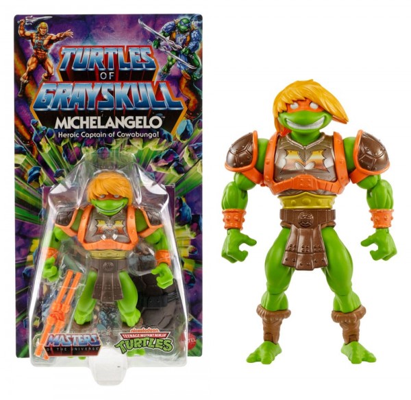 MOTU x TMNT: Turtles of Grayskull Actionfigur Michelangelo 14 cm