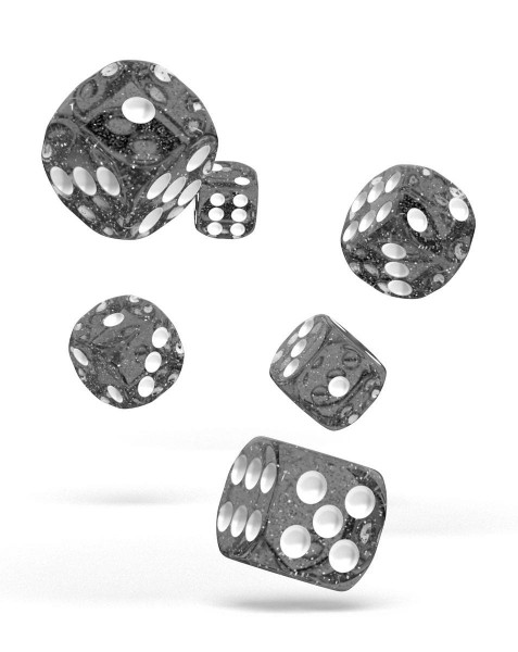 Oakie Doakie Dice W6 Würfel 16 mm Speckled - Schwarz (12)