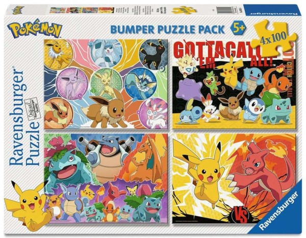 Pokémon Puzzles 4er-Pack Pokémon-Kumpels (4x100 Teile)