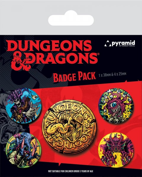 Dungeons &amp; Dragons Ansteck-Buttons 5er-Pack Beastly