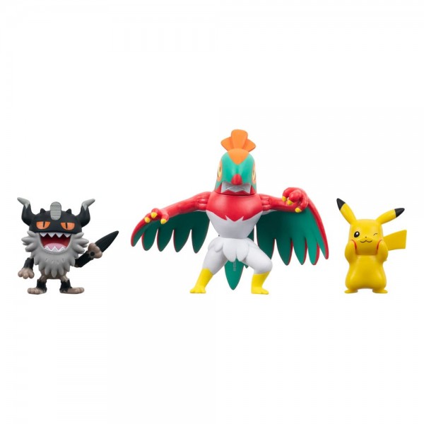 Pokémon Battle Figure Set Figuren 3er-Pack Pikachu #8, Mauzinger, Resladero 5 cm