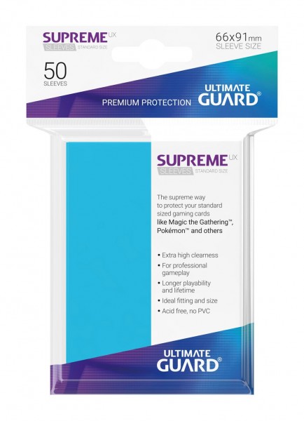 Ultimate Guard Supreme UX Sleeves Standardgröße Hellblau (50)