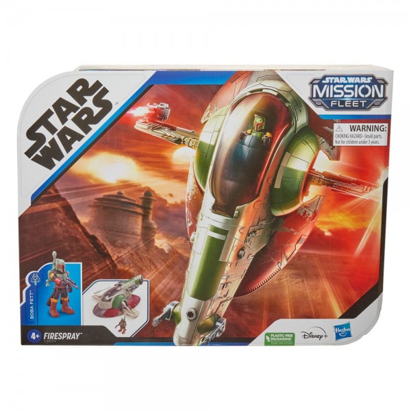 Star Wars Mission Fleet Fahrzeug mit Actionfigur Firespray with Boba Fett 6 cm