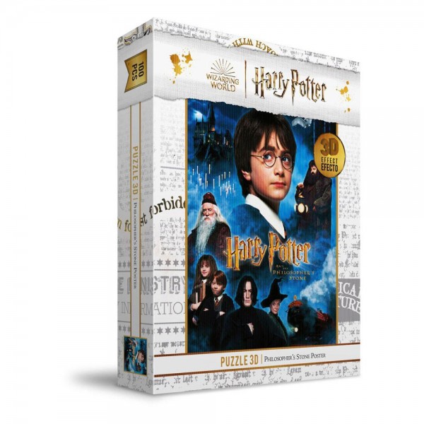 Harry Potter Puzzle mit 3D-Effekt Philosopher&#039;s Stone Poster (100 Teile)