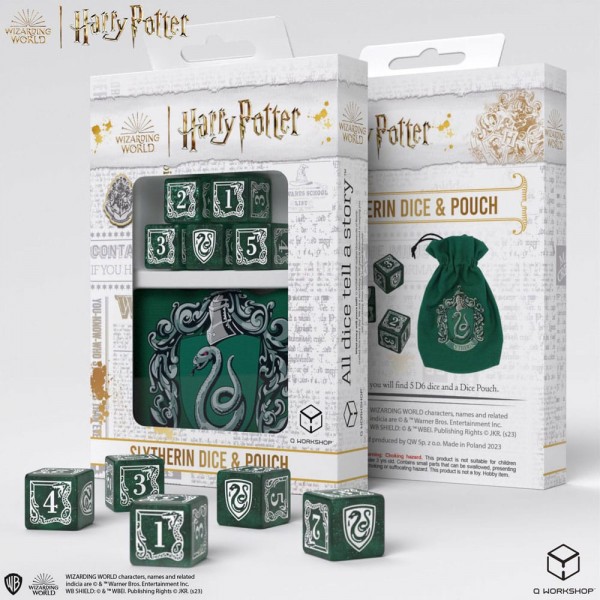 Harry Potter Würfel Set Slytherin Dice &amp; Pouch Set (5)