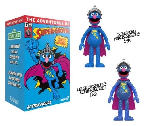 Sesamstraße ReAction Actionfigur Super Grover (with Chase)