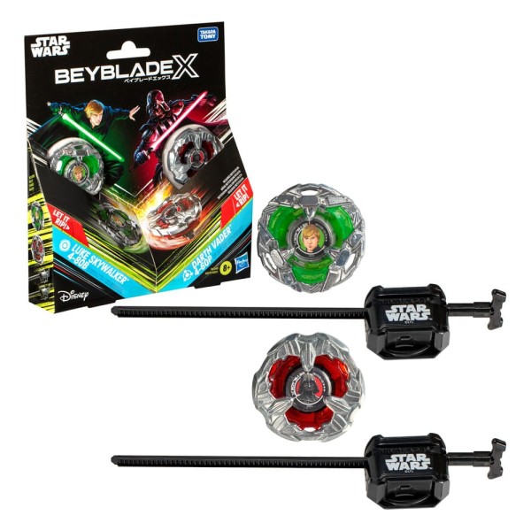 Beyblade X und Star Wars Collab Luke Skywalker 4-80B vs. Darth Vader 4-60B