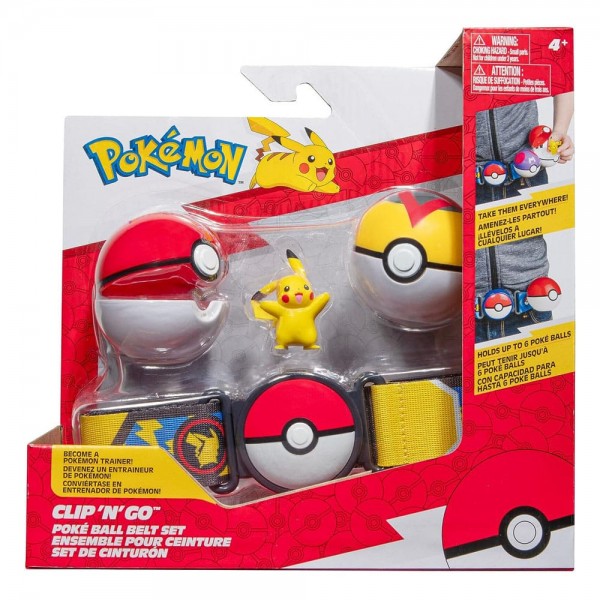 Pokémon Clip&#039;n&#039;Go Poké Gürtel Set Pokéball, Levelball &amp; Pikachu