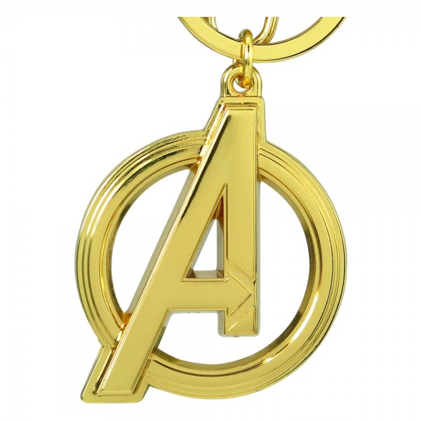 Marvel Metall-Schlüsselanhänger Avengers Classic A Logo Gold Colored