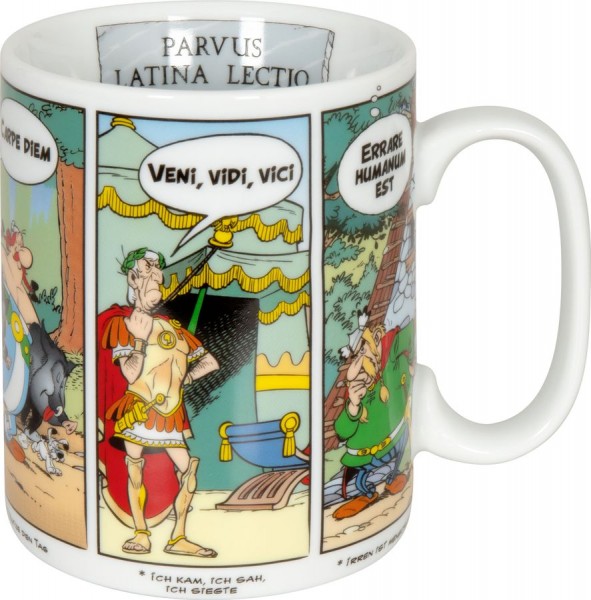 Asterix &amp; Obelix - Latein Deutsch Becher / Tasse - 490 ml