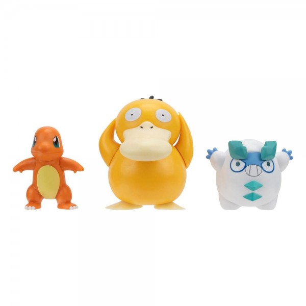 Pokémon Battle Figure Set Figuren 3er-Pack Glumanda #4, Galarian Darumaka, Enton 5 cm