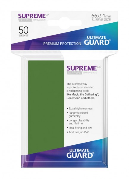 Ultimate Guard Supreme UX Sleeves Standardgröße Grün (50)