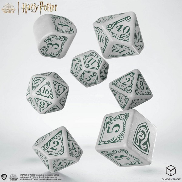 Harry Potter Würfel Set Slytherin Modern Dice Set - White (7)