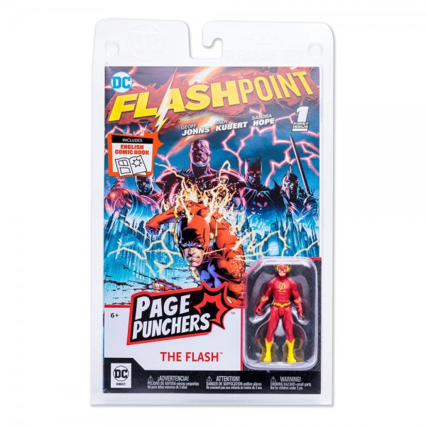 DC Page Punchers Actionfigur &amp; Comic The Flash (Flashpoint) 8 cm